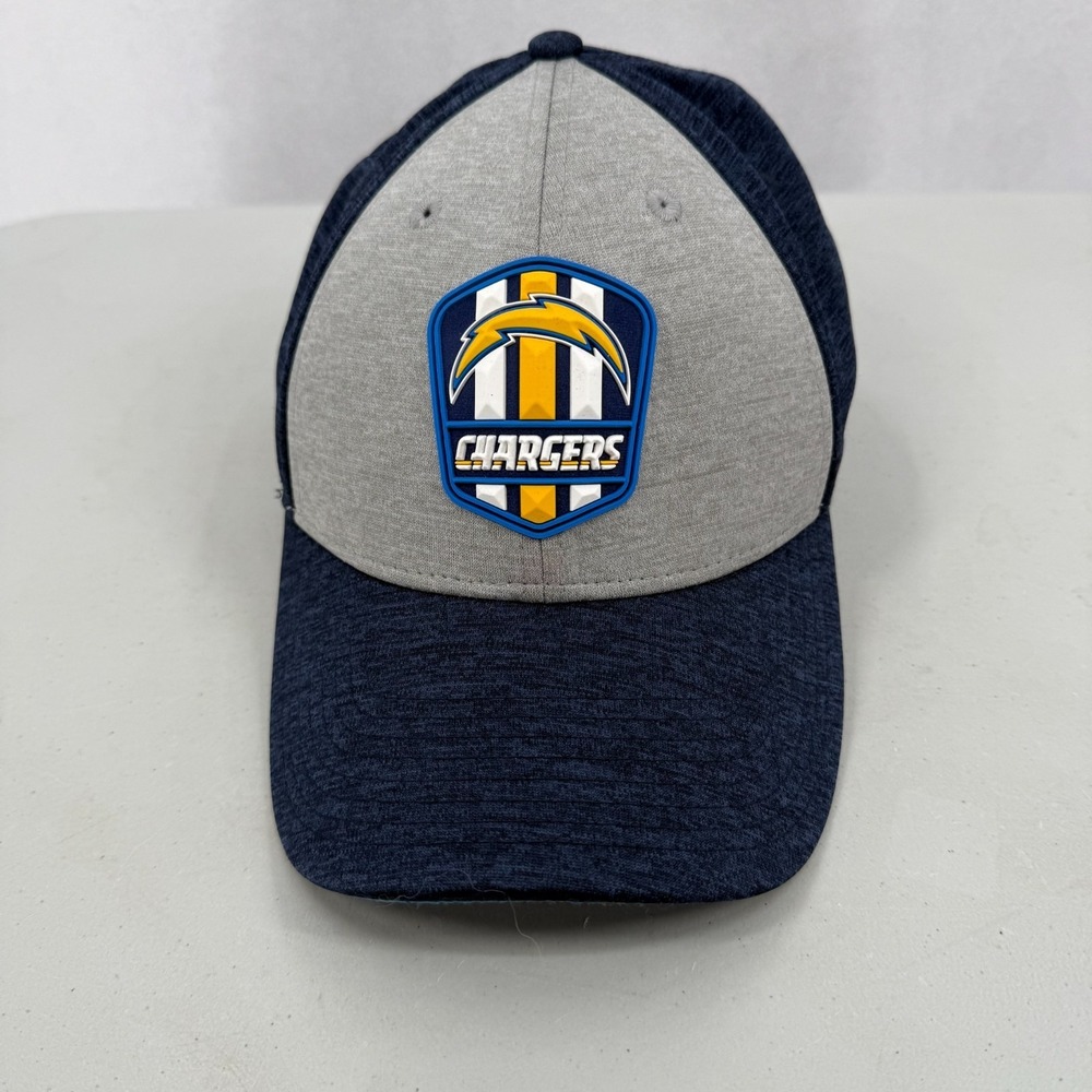 New Era 39Thirty Los Angeles Chargers NFL Stretch Fit Hat M/L Blue‎ Gray Cap